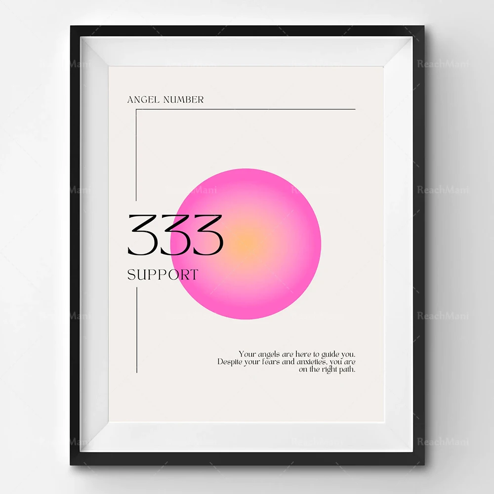 Цифровой плакат с градиентом цвета настенный художественный ангелом от-111 до 999