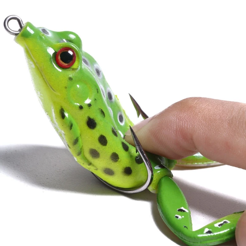 

5pcs Frog Lure Ray Frog Topwater Fishing Crankbait Lures Artificial Soft Bait 5.5cm 15g