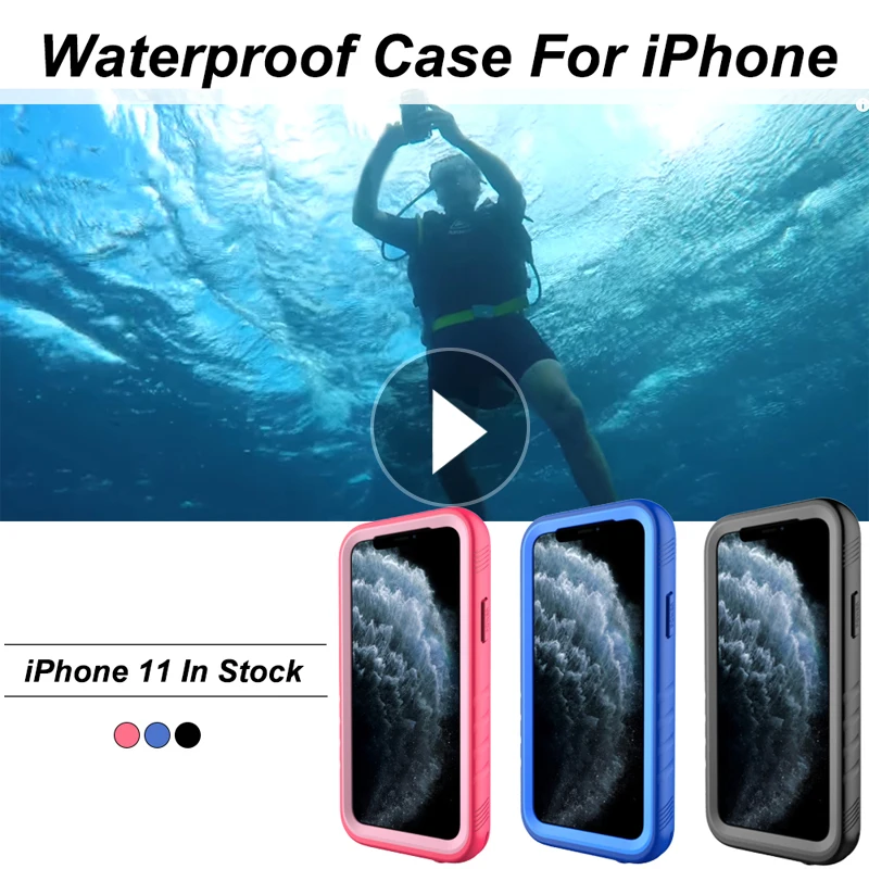Подводный чехол для телефона iPhone 11 Pro Max X XS XR уникальный дизайн водонепроницаемый