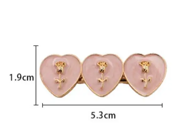 Модные аксессуары 6 шт./лот металлическая эмалированная заколка с цветком розы