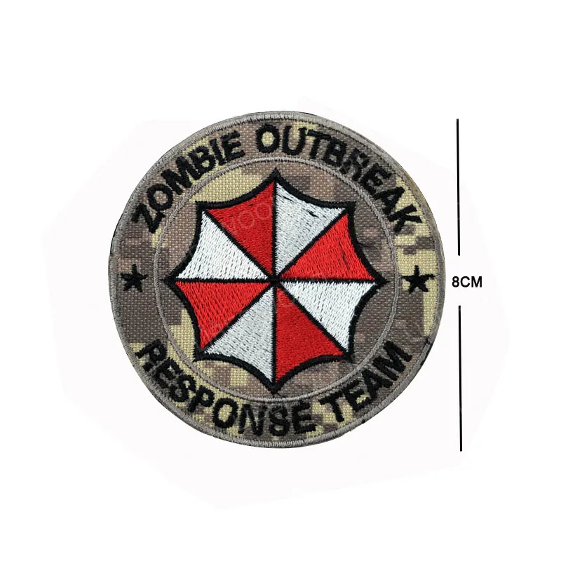 Embroidery ACU Зонт Корпорация боевой дух ПВХ 3D Резиновый значок Военный Тактический Патч енот логотип корп полиция Пейнтбол Insignia - Цвет: Embroidery ACU
