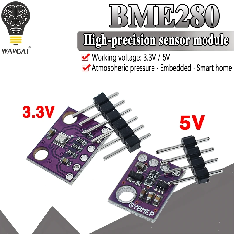 Официальный GY-BME280-3.3 BME280 5 в 3 В цифровой датчик температуры и влажности Модуль