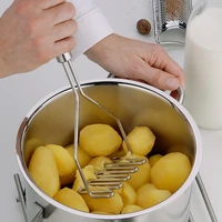 1pcs stainless steel kitchen gadget potato masher press cooking tool mashed potatoes wavy pressure ricer kitchen accessories
