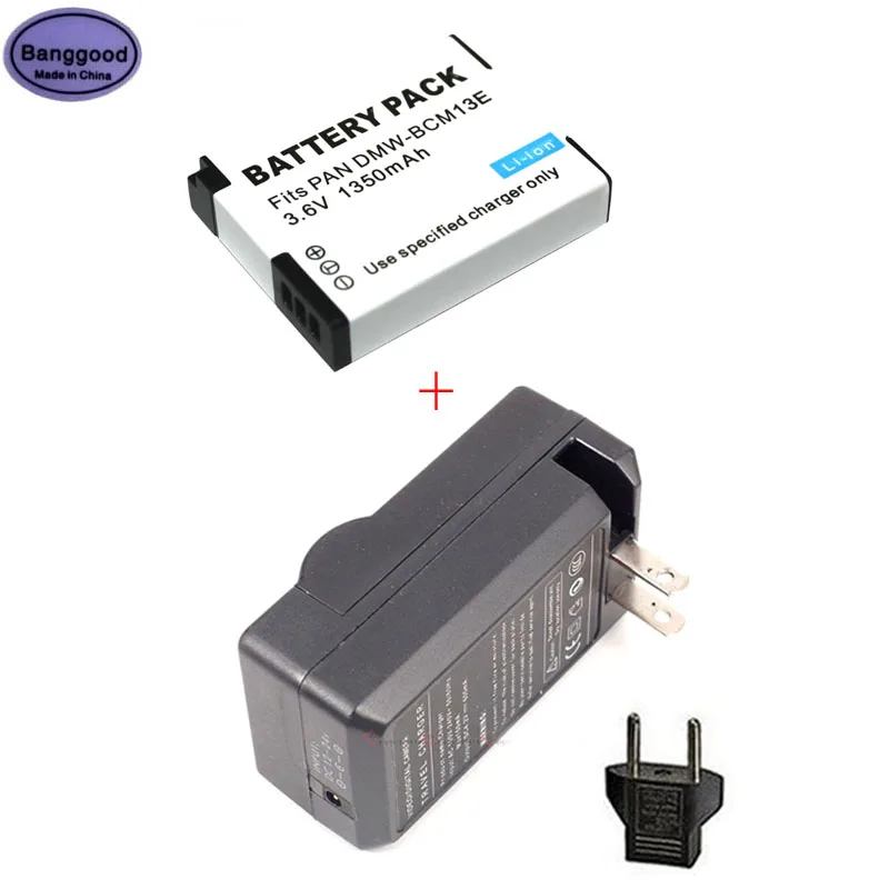 

1350mAh DMW-BCM13E DMW-BCM13 Camera Battery + AC Charger for Panasonic Lumix DMC ZS40 TZ60 ZS45 TZ57 ZS50 TZ70 ZS27 TZ37 TZ41