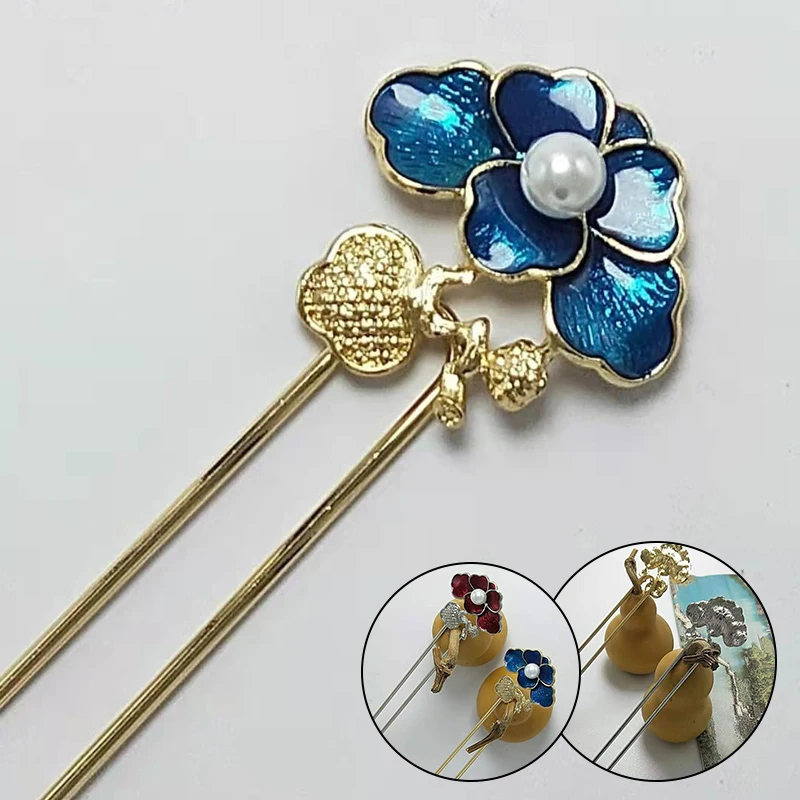 Очаровательная заколка для волос в китайском стиле с цветами античные