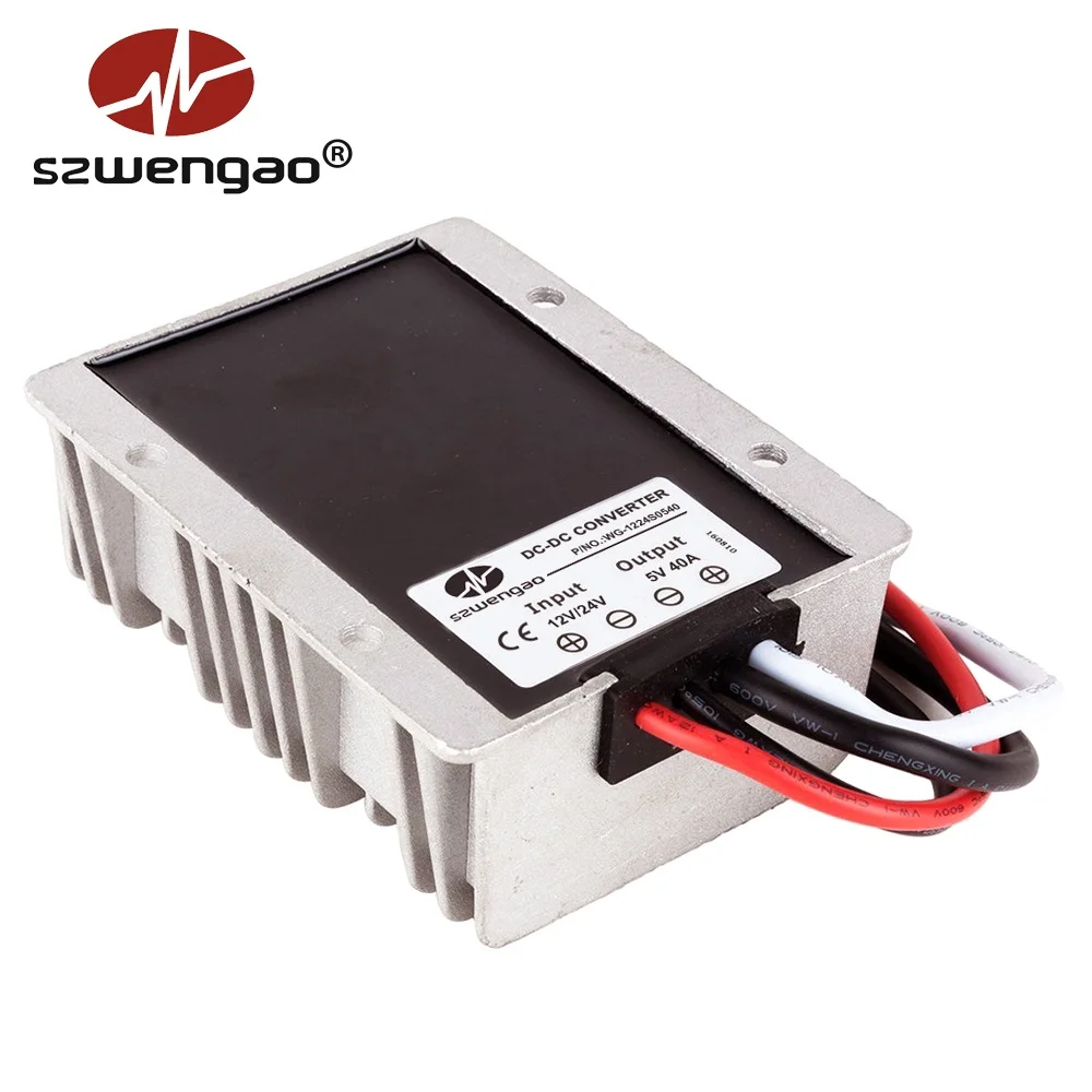 Szwengao12V до 5V 24V 40A 50A Шаг вниз напряжение постоянного тока преобразователь 10-гитара