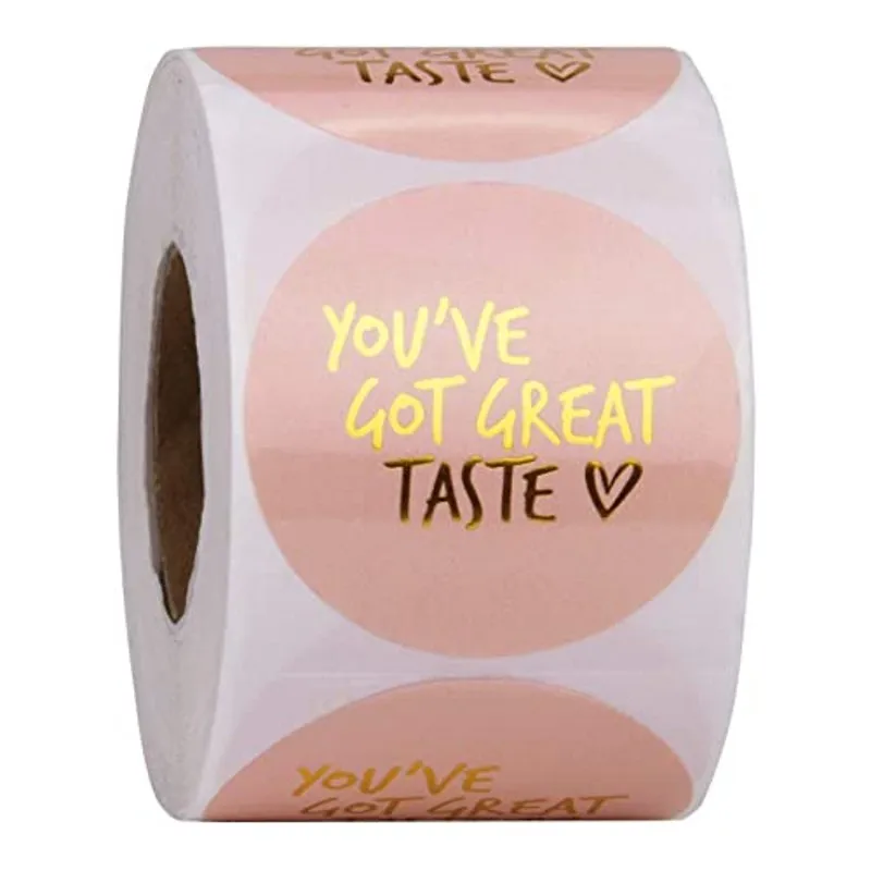 

You've GotGreat Taste Stickers 1inch 500pcs Paper Thank You Stickers Seal Labels Business Packing Label Stationery Sticker Gold"