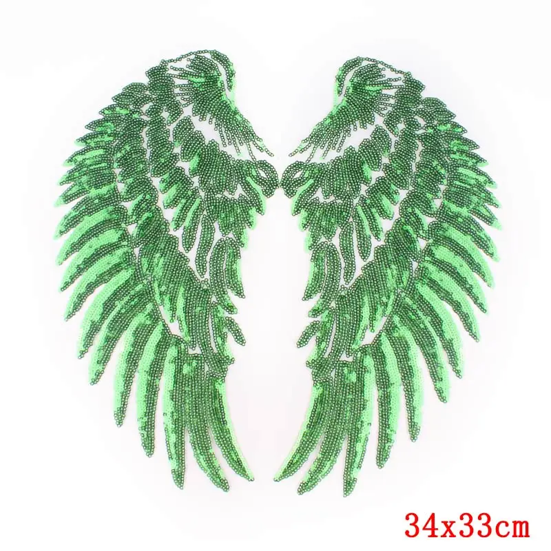 

Prajna Colorful Angel Wings Iron On Patches For Clothing Angel Wings Sequin Patches On Clothes Applique DIY Jacket With Sequins