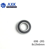 698 2rs bearing abec 1 10pcs 8x19x6 mm miniature 698rs ball bearings 6198rs z2v1 698 2rs