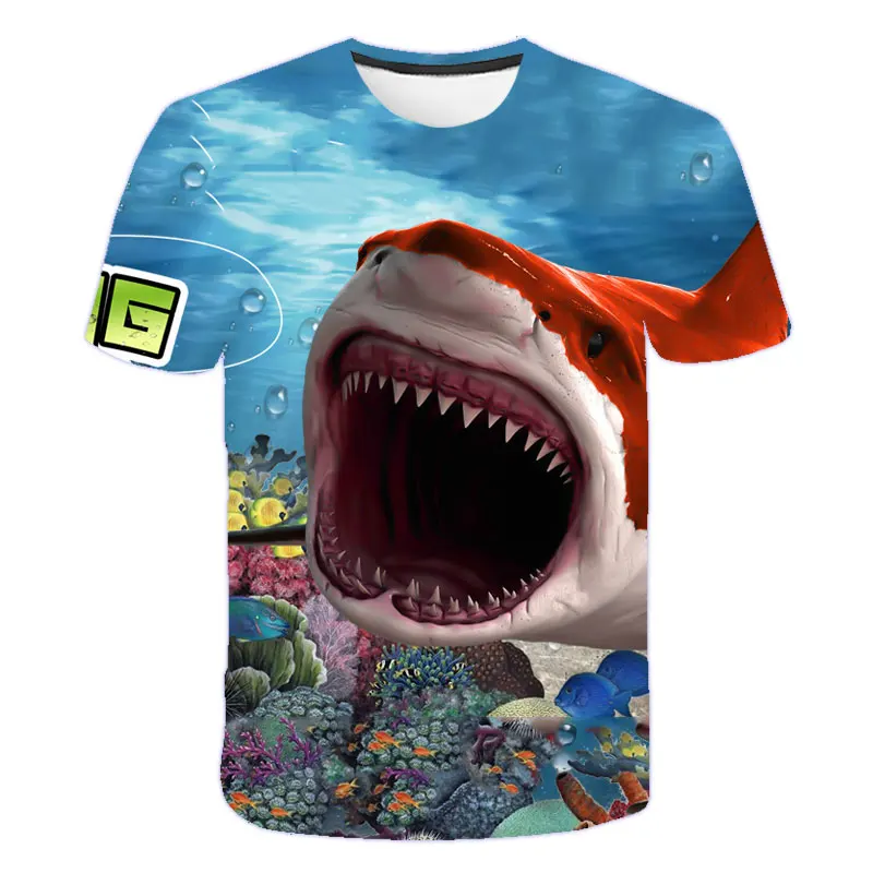 

New Summer 3d Printed Fish Pattern Men And Women Casual T-shirt Fashion Trend Youth Cool Children T-shirt Hip Hop Short Sleeve