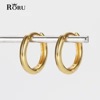 real 925 sterling silver 8mm small hoop earrings for women piercing earings round circle earring jewelry pendientes gifts 2021