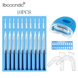 Домашний набор для отбеливания зубов со светодиодным светильник уход за полостью рта отбеливатель для зубов отбеливание белый с перекисью карбамида