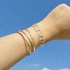 2021 новый браслет с буквами циркония, женский браслет с буквами на заказ, золотой персонализированный браслет с именем, Двойная Цепочка, ювелирные изделия, подарок