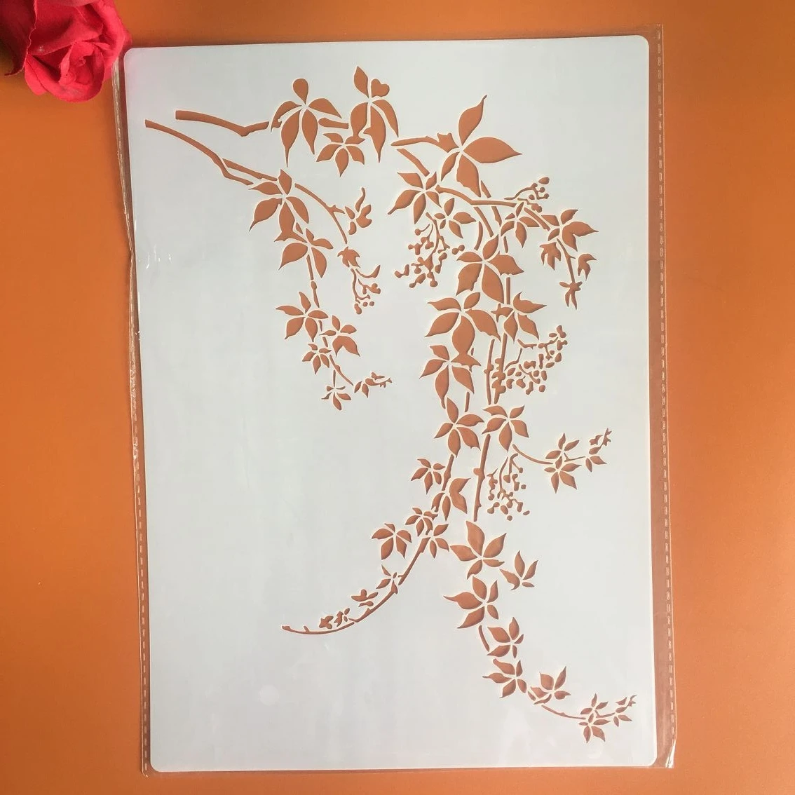 

A4 29*21 см листья "сделай сам" Трафареты настенная живопись раскраска для скрапбукинга рельефная декоративная альбомная бумага визитная карточка для торта
