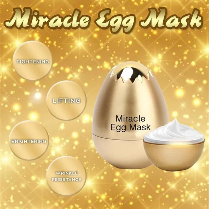 Маска для лица Miracle Egg Антивозрастная увлажняющая маска удаления морщин яичная