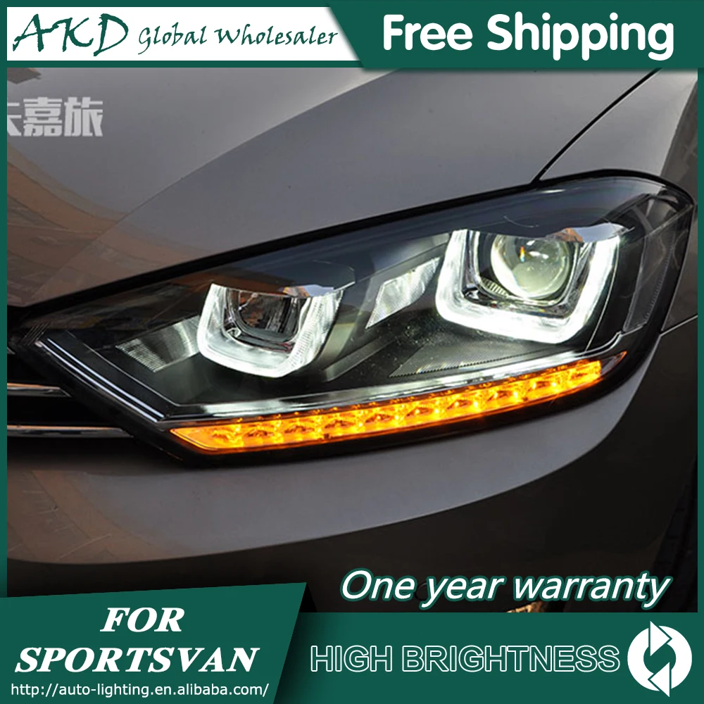 Налобный светильник s для автомобиля VW Golf 7 Sportsvan 2016-2018 Golf7 ДХО светодиодный