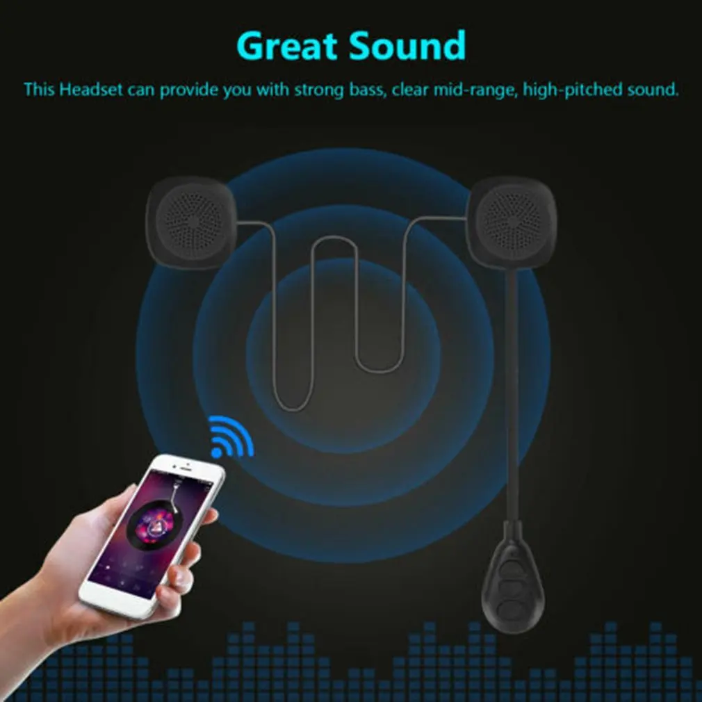 

Motorcycle Helmet Headset Wireless Wireless 5.0 Headphone Speaker Hands-Free Stereo Music Helmet Headset