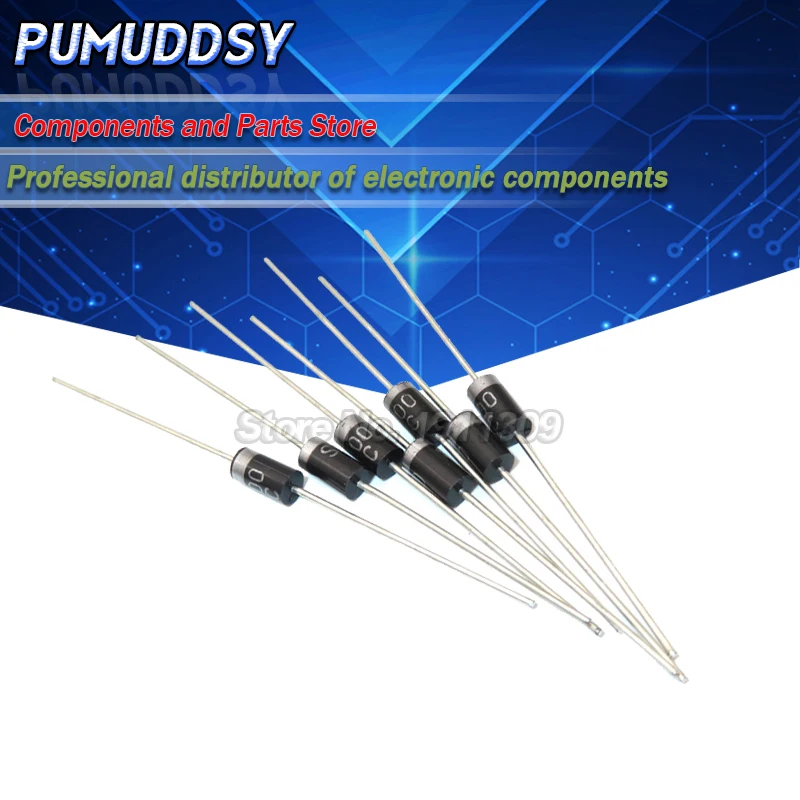 Диод Шоттки SR2100 2A 100V DO-15 DIP, 50 шт.