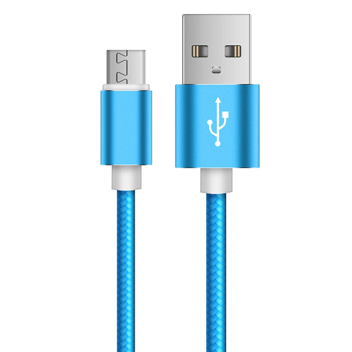 Blue Микро USB кабель V8 2м 3м на huawei P8 Lite Быстрый зарядный кабель для синхронизации данных удлиненные для Honor 5A 4C 7 8X Смартфон Android 5V 2A - Цвет: Blue