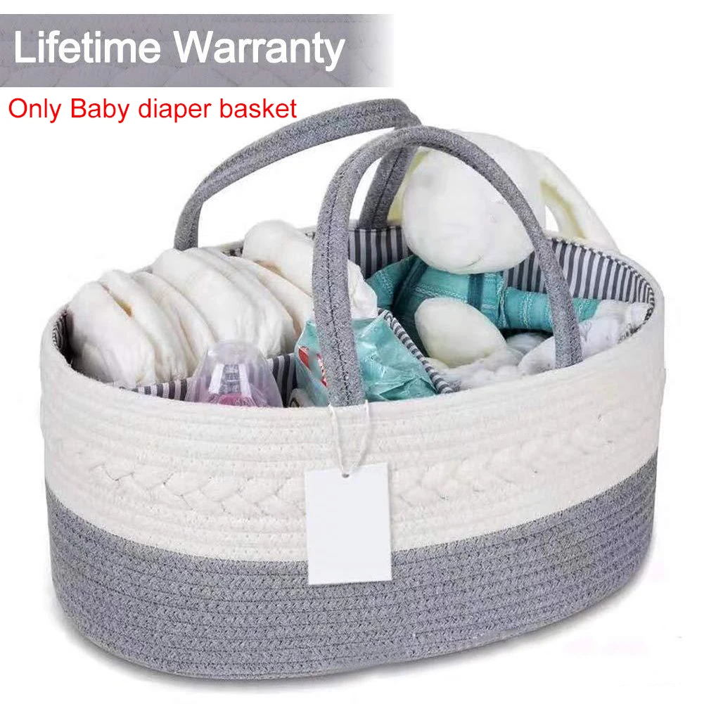 

Compartment With Handle Organizer Stackers Home Wipes Nappy Nursery Baby Diaper Basket Gift Container Toy Storage Caddy