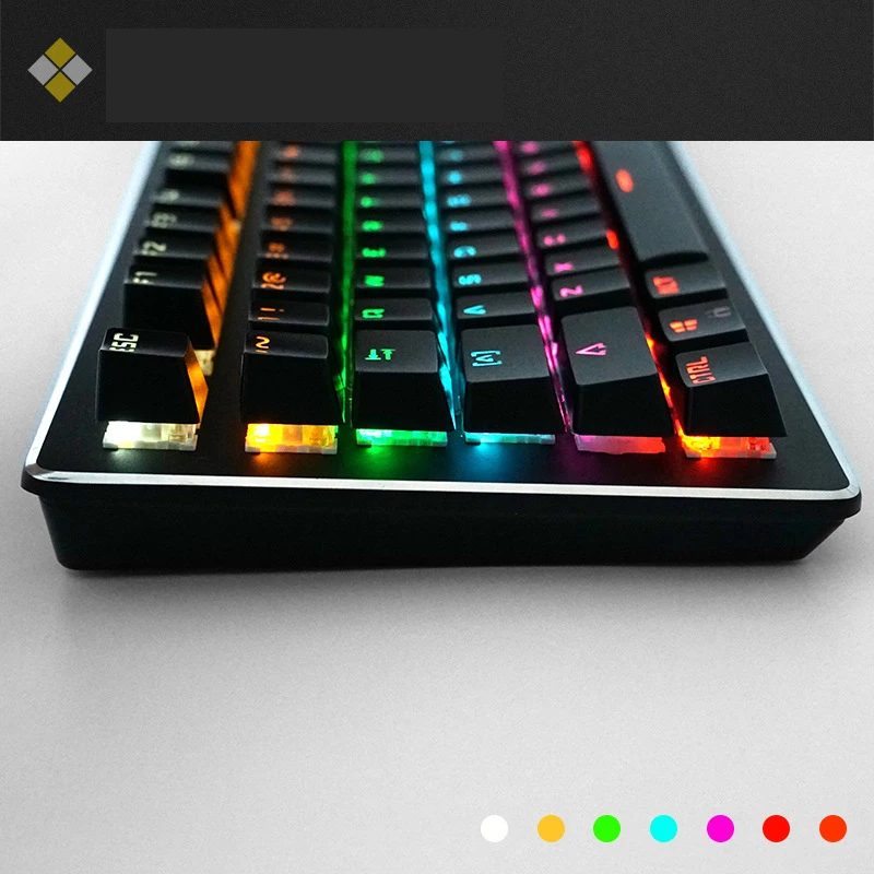 Механическая V2 6 цветов RGB компактная игровая клавиатура с 104 клавишами + мышь