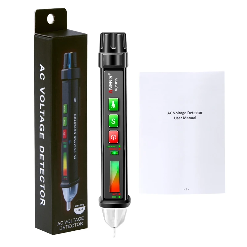 

Voltage Meter Tester AC 12-1000V Non Contact Voltage Detector Buzzer Alarm New