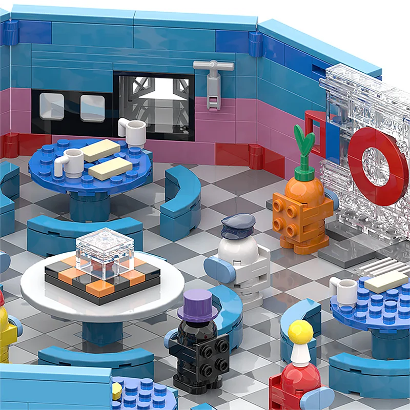 

Amongeding Us Game Modular Restaurant House Building Blocks Moc Game Map Skled Mini Model Bricks Constructor Toys for Kids Gifts