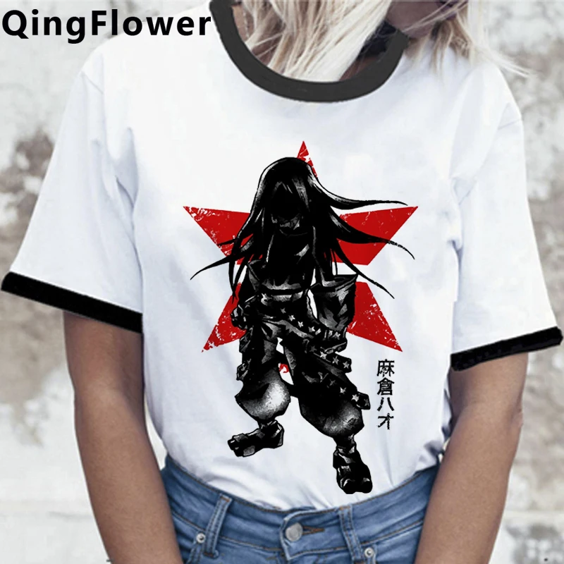 

Футболка Shaman King женская с японской эстетикой, милая одежда, белая рубашка с графическим принтом, 2021