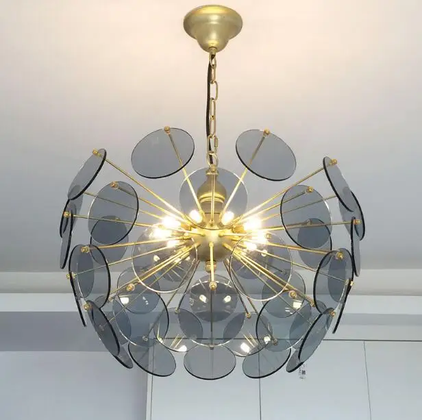 Постмодерн стеклянный подвесной светильник роскошный Гонконг-стиль в