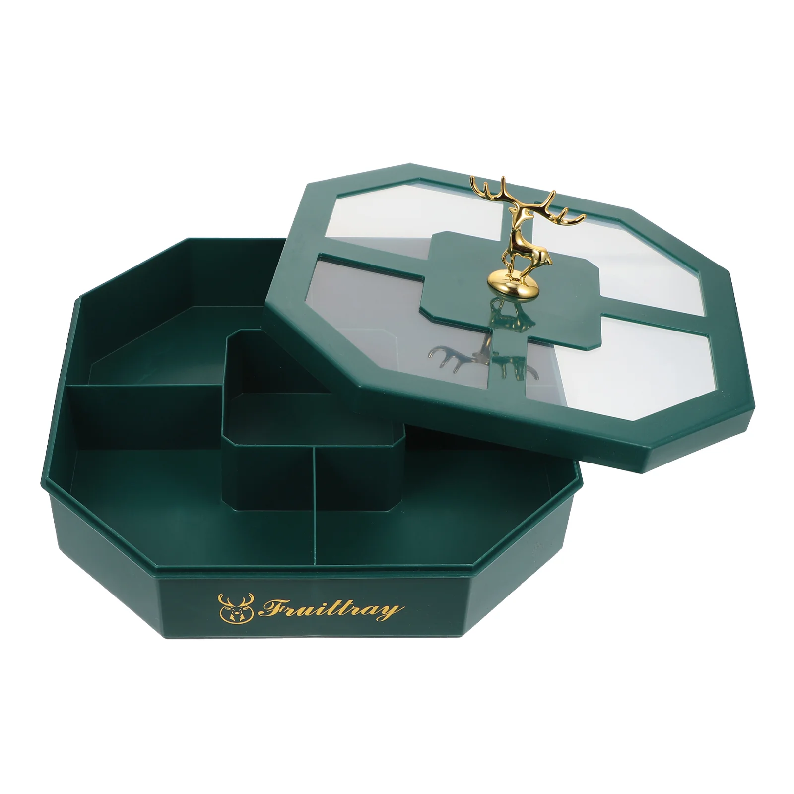 

1pc Afternoon Tea Dry Fruit Tray Decorative Candy Plate Home Serving Tray (Green)