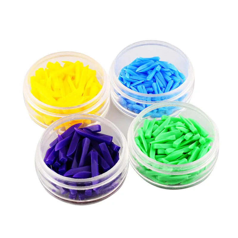 1 коробка стоматологические клинья для зубов пластик 4 цвета одноразовые