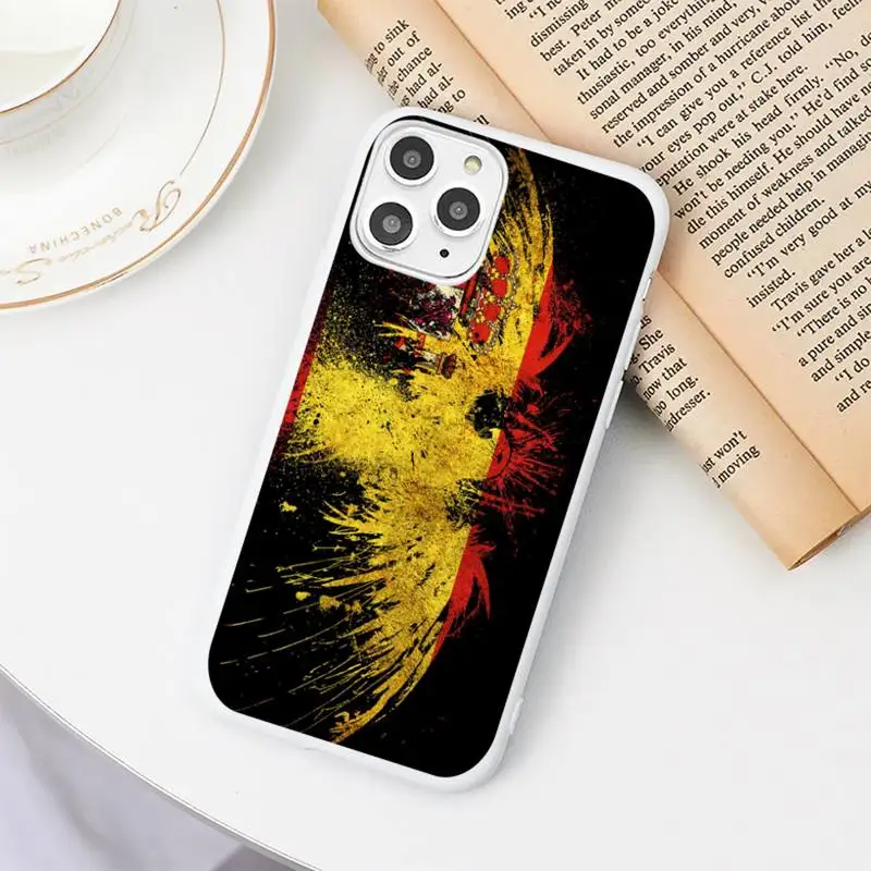 

pain Spanish flag Phone Case Candy Color White for iPhone 11 pro XS MAX 8 7 6 6S Plus X 5S SE 2020 XR