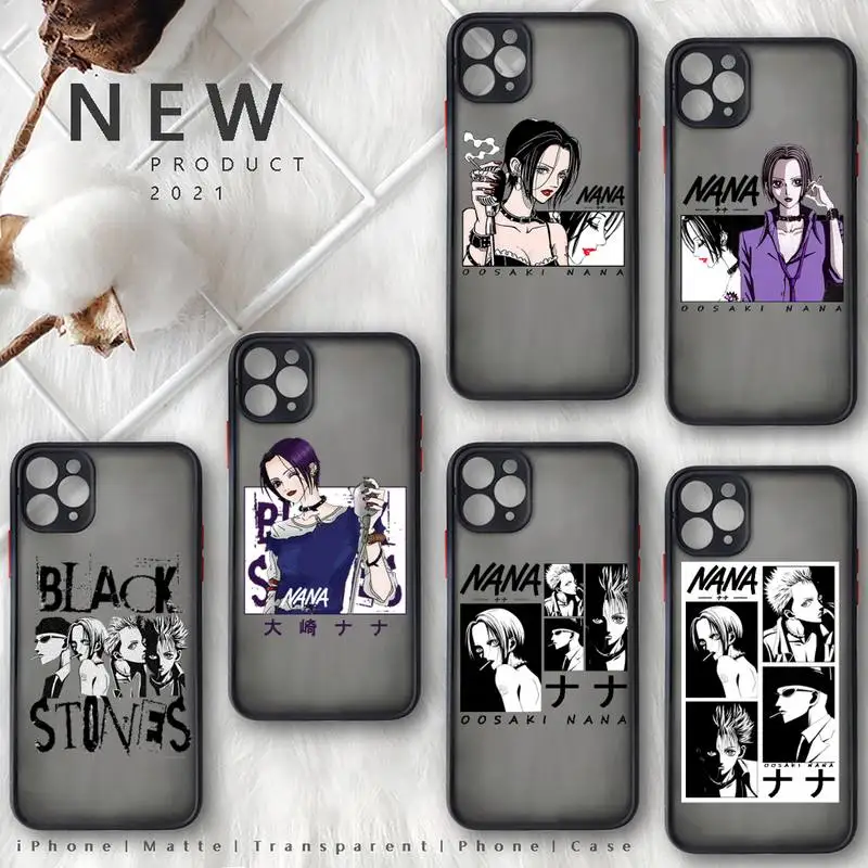 

Oosaki Nana Phone Case Matte Transparent for iphone 11 12 pro mini XS XR X max 7 8 plus TPU Coque shell funda covers