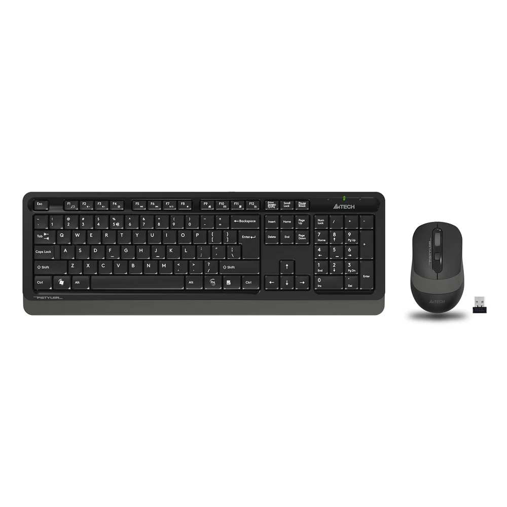 Комплект (клавиатура+мышь) A4TECH Fstyler FG1010 USB беспроводной черный и серый [fg1010 grey] |