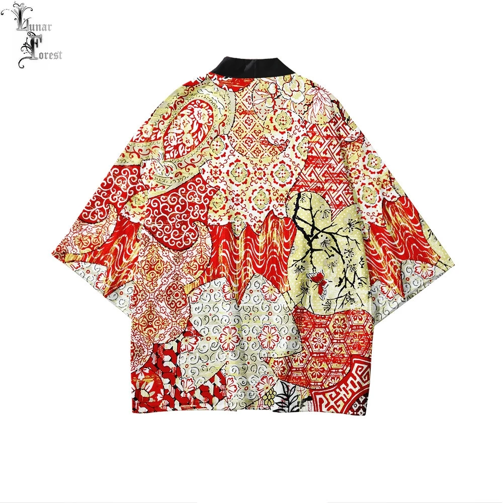 Японское кимоно юката Haori 3D печать Косплей женщин/мужчин мода лето Повседневная крутая короткий рукав