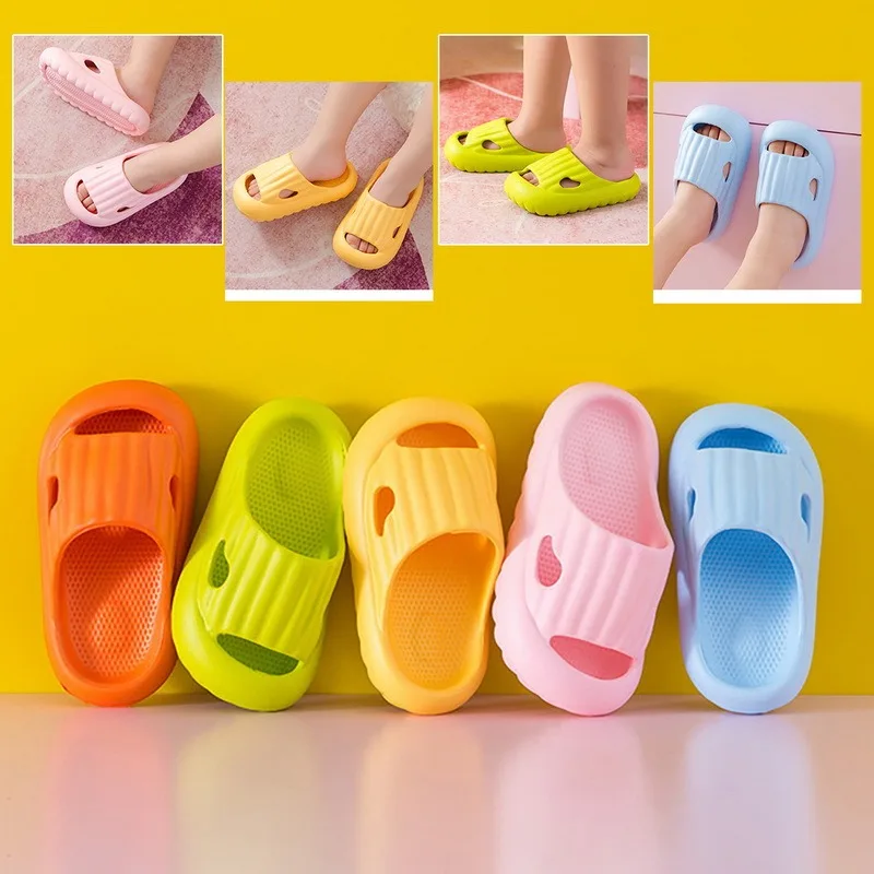 

Flip Flops For Children Summer claquette Girl Boy Flip-flops Non-Slip Slippers Kids Sandals Home Shoes Soft Bottom Wear Light