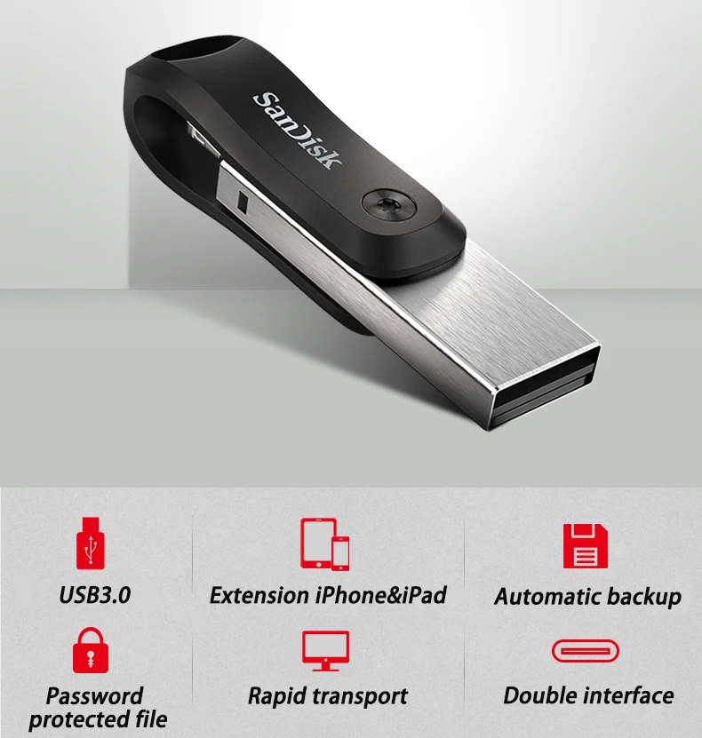 SanDisk usb 3,0 Apple мобильный телефон U диск 128 ГБ флэш-накопитель флэш-памяти Металлический USB 256 ГБ Fiash приводы компьютер/iphone/ipad
