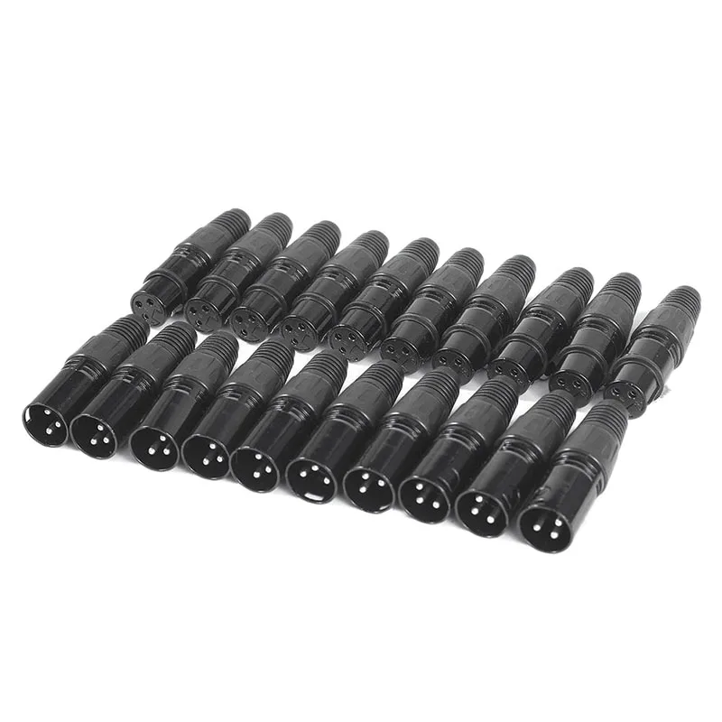 20 шт 3Pin Xlr папа к женскому микрофонному удлинительному кабелю микрофонные кабели