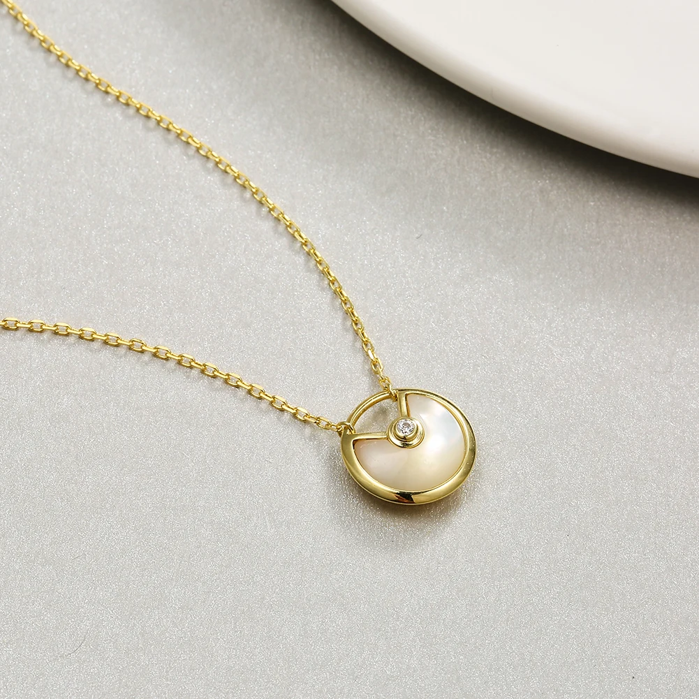 

ZEMIOR Sterling Silver 925 Pendant Necklace For Women Zircon Inlaid Talisman Necklaces Party Fine Jewelry The New Listing