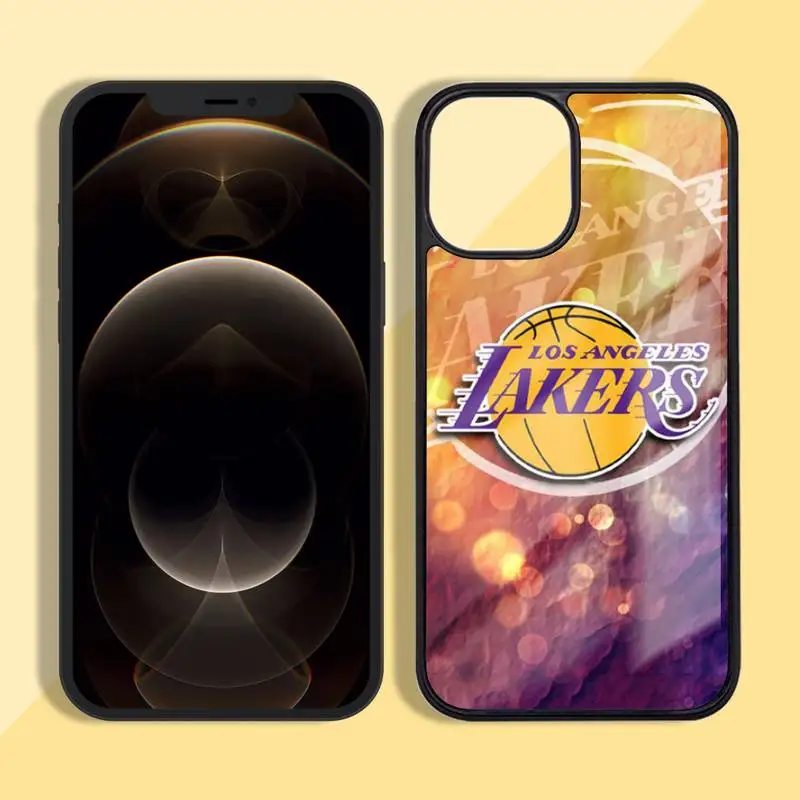 

basketball teams laker fundas Phone Case Silicone TPU+PC For iPhone11 12 mini Pro MAX 7 8 Plus X XR XS Samsung S20 10 9 8 Plus