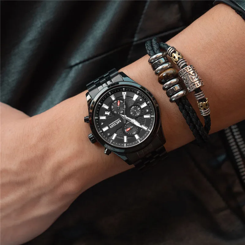 Часы MEGIR мужские водонепроницаемые армейские брендовые Роскошные спортивные в