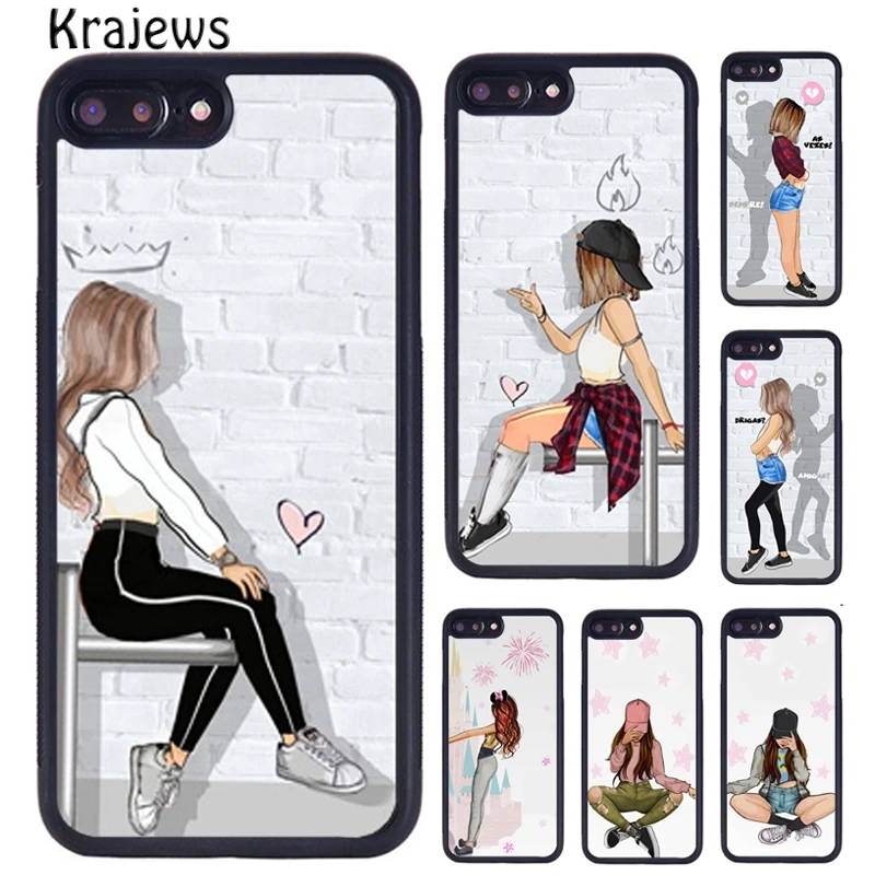 Красивый чехол для телефона с изображением девушки лучшего друга iPhone X XR XS 11 12 Pro MAX