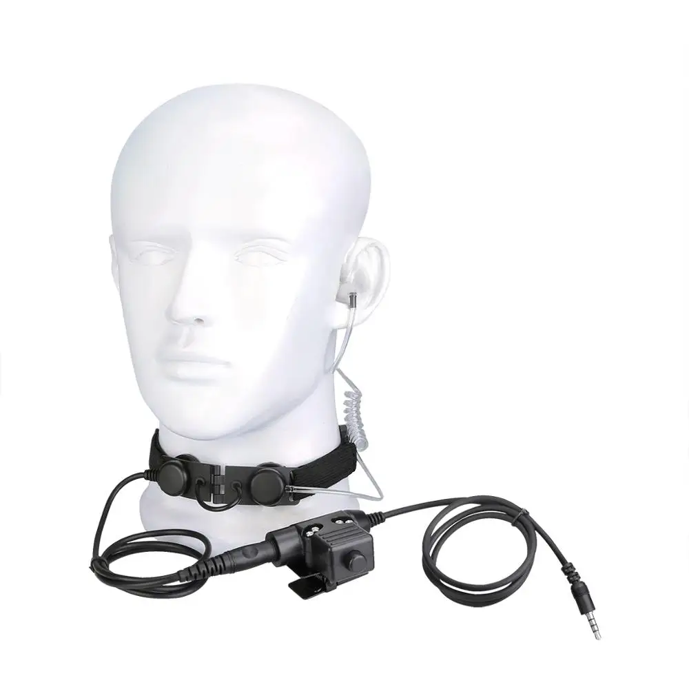 2-RETEVIS ETK005 Регулируемый тактический горловой микрофон с PTT Walkie Talkie гарнитура для
