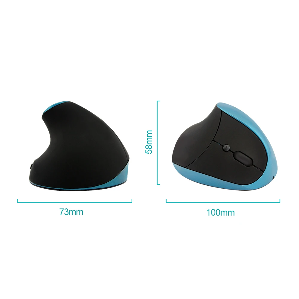 Вертикальная мышь беспроводная перезаряжаемая игровая с Mause Pad 6D эргономичная