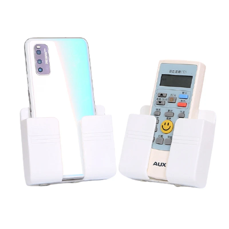 

Wall Organizer Storage Box Remote Control Mounted Cell Phone Holder Wall Mount Holder Multi-function Charging Stand