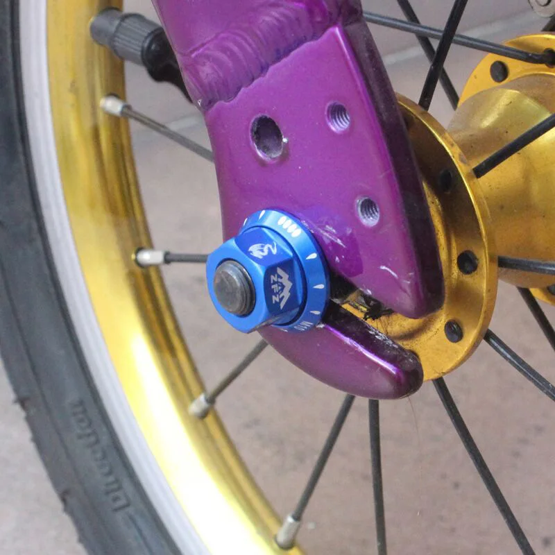 MUQZI 2pcs Bike 3/8 Hub Nut Flange Before Rear  Wheel Lock Screw Aluminum Alloy Bolt MTB  Road Bicycle