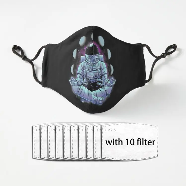 

Маска для медитации унисекс С КАКТУСОМ для женщин и мужчин, маска для лица, маска для велоспорта и вечевечерние, дышащая многоразовая маска