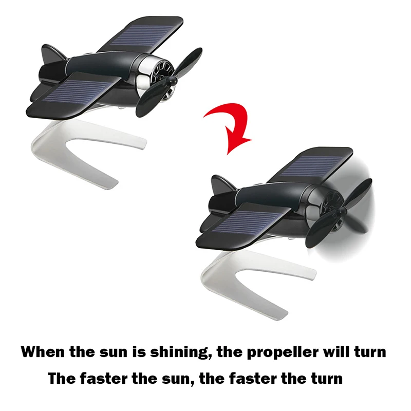 Car Decoration Airplane Non-slip Solar Energy Rotate Automobile Dashboard Aircraft Model I88 | Дом и сад