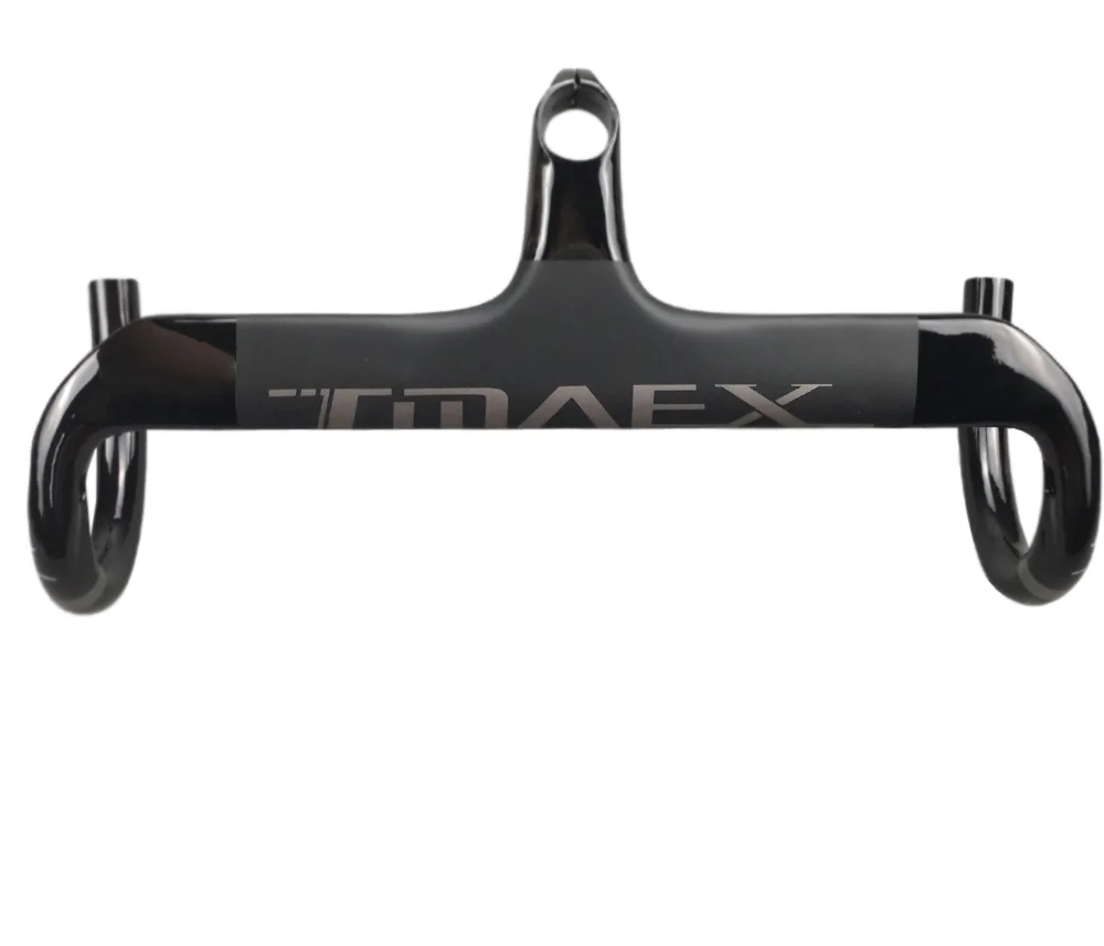 Скидка Новый полностью углеродный руль, руль и стержень дорожного велосипеда, Встроенный руль из углеродного волокна, серебристые матовые запчаст...