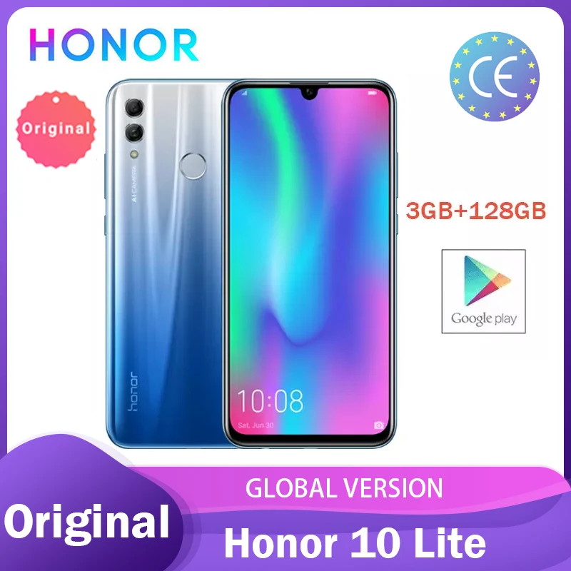 Honor 10 Lite 3 Гб оперативной памяти 128 ГБ глобальная версия Android 9 0 Octa Core 6 21 дюймов 24MP